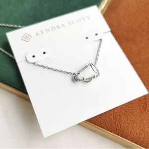 Kendra Scott Silver Cheer Necklace in White mother-of-pearl